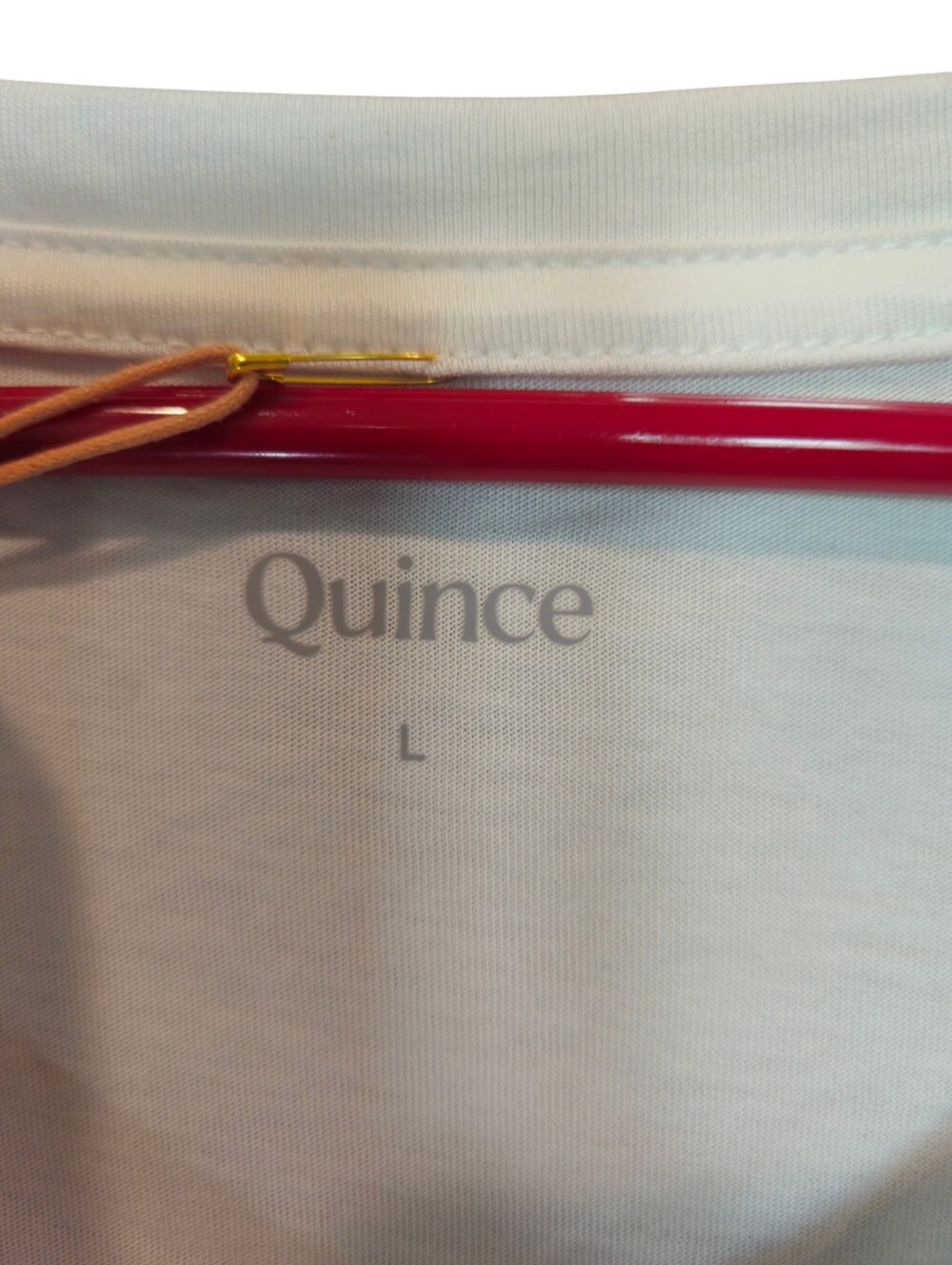 NWT Quince Cotton Modal V-Neck Tee White Size Large - Picture 5 of 9